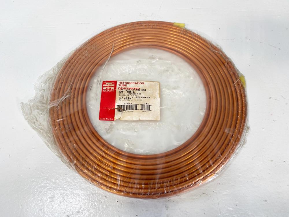 Lot Of 3 Mueller 1 4 X 50 Dehydrated Copper Refrigeration Tubing D 4050